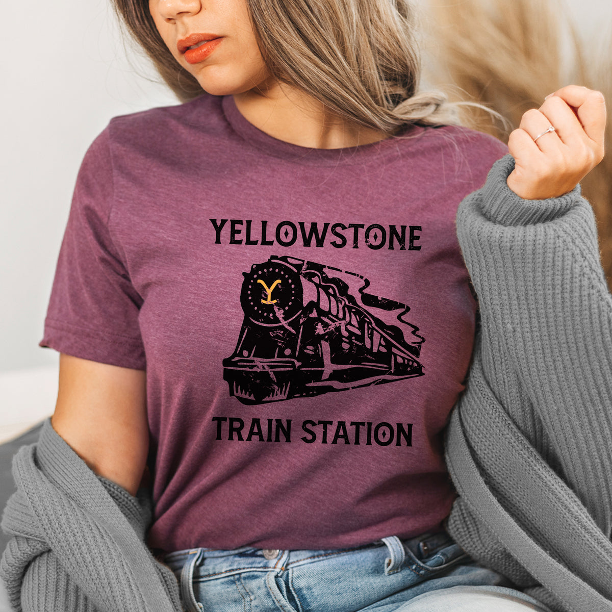Yellowstone Train Station Graphic Tee Dutton Ranch Beth Dutton R