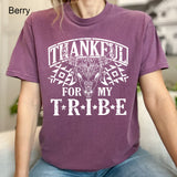 Thankful For My Tribe Comfort Colors Graphic Tee | Western | Tribal | Thankful | Grateful | Vintage | Mineral Wash | Cowgirl Vibes