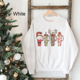 Christmas Stanley Cups Comfy Sweatshirt | Holiday Cups | Santa | Snack Cake | Reindeer | Trendy | Favorite Cup | Christmas