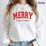 Merry Swiftmas Comfy Sweatshirt | Taylor | Christmas | Trendy Music | Concert Tour | Red | Merry | Warm Fleece Lined