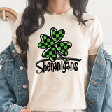 Shenanigans Graphic Tee | Checkered | Clover | Shenanigans | Lucky | St Patrick's Day