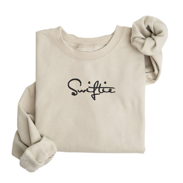 Swiftie Embroidered Sweatshirt | Fleece Lined Pullover | Trendy Music | Concerts | Popular Songs | Signature