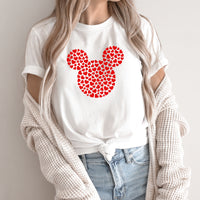 Mickey Hearts Graphic Tee | Mickey Mouse | Them Park | Disney | Mouse Ears | Valentine