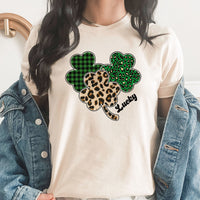 Lucky Clovers Graphic Tee | St Patrick's Day | Leopard Print | Shamrocks | Lucky Day | Don't Pinch Me