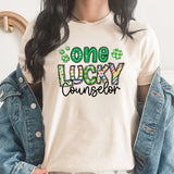One Lucky Counselor Graphic Tee | School Counselor | Lucky | St Patrick's Day | Happy Go Lucky