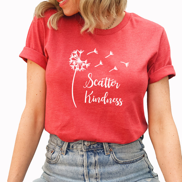 Scatter Kindness Graphic Tee | Be Kind | Kindness Dandelion | Scatter | Kind Matters