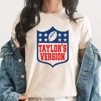 Taylor's Football Version Graphic Tee | Trending | Travis | Team | Romance | Concert | Music | Sports | Layering Tee