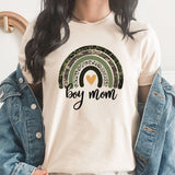 Boy Mom Camouflage Rainbow Graphic Tee | Dirt | Mom Of Both | Little Boys | Mom Life | Camouflage | Mother | Children
