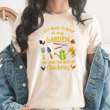Work In My Garden Graphic Tee | Chicken Farm | Work In My Garden | Crazy Chicken Lady