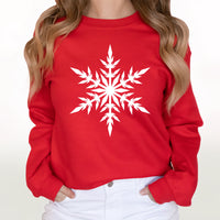 Winter Snowflake Graphic Sweatshirt | Comfy Fleece Lined | Soft | Snow | Winter | Sowing | Flakes | Cold Outside | Snowman