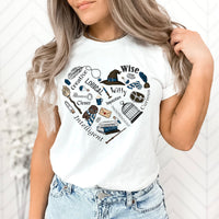 Wizard Blue Heart Graphic Tee | Wizard World | Owl | Wand | Magic | Witty | Wise | Intelligent