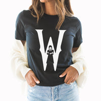 W For Wednesday Graphic Tee | Wednesday TV Show | Nevermore Academy | Wednesday Addams