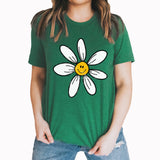 Flower Graphic Tee | Daisy | Spring | Smiley | Happy Face | Spring Smiley Flower