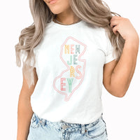 New Jersey Line Art Graphic Tee | New Jersey | Line Art | Home state | United States