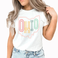 Ohio Line Art Graphic Tee | Ohio | United States | Home State | Line Art