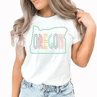 Oregon Line Art Graphic Tee | Line Art | Oregon | United States | Home State