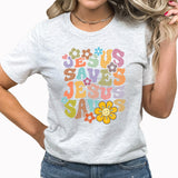 Jesus Saves Graphic Tee | Retro Jesus Saves | Woman Of God