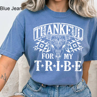 Thankful For My Tribe Comfort Colors Graphic Tee | Western | Tribal | Thankful | Grateful | Vintage | Mineral Wash | Cowgirl Vibes