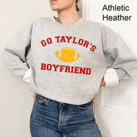 Go Taylor's Boyfriend Graphic Sweatshirt | Football | Travis | Trendy Romance | Concerts | Tour | Red | Couple | Love