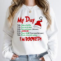 I'm Booked Christmas Day Plans Comfy Sweatshirt | Christmas Movie | Stole Christmas | Whoville | Warm Fleece Lined | Winter