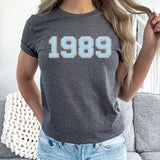 1989 Graphic Tee | Faux Chenille | Trendy | Taylor | Music Album | Baby Blue | Graphic Shirt | Layering Tee | New Music | CD Cover