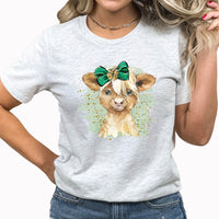 Lucky Calf Graphic Tee | Baby Cow | St Patrick's Day | Lucky Barnyard Animal | Lucky Green  | Cute Animal