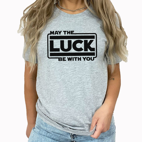 Luck Rectangle Graphic Tee | May The Luck Be With You | Star Wars | St Patrick's Day | Lucky You