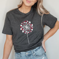 Dandelion Heart Graphic Tee | Dandelion Love | Valentine | Hearts | Love