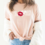 Love Lips Graphic Tee | Dandelion Love | Valentine | Love | Hearts | Lips | Kisses