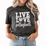 Live Love Volleyball Graphic Tee | Distressed | Volleyball Mom | Volleyball | Sports Mom | Volleyball Love