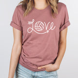Volleyball Love Arrow Graphic Tee | Volleyball Mom | Love | Arrow | Sports Mom | Volleyball Love