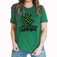 Shenanigans Graphic Tee | Checkered | Clover | Shenanigans | Lucky | St Patrick's Day