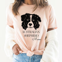 Australian Shepherd Mom Graphic Tee | Medium Dog Breed | Best Friend | Fur Mom