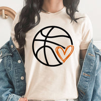 Basketball Heart Graphic Tee | Basketball | Heart | Basketball Time | Basketball Court | Hoop
