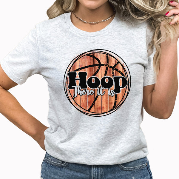 Hoop There It Is Graphic Tee | Basketball | Basketball Hoop | Court | Distressed