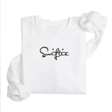 Swiftie Embroidered Sweatshirt | Fleece Lined Pullover | Trendy Music | Concerts | Popular Songs | Signature