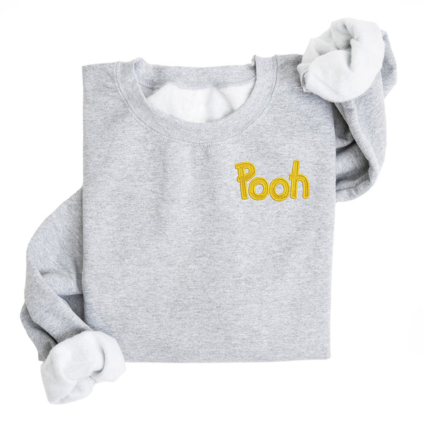Winne The Pooh Embroidered Sweatshirt | Fleece Lined Pullover | Adult Sizes | Honey | Bear | Hundred Acre Woods