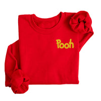 Winne The Pooh Embroidered Sweatshirt | Fleece Lined Pullover | Adult Sizes | Honey | Bear | Hundred Acre Woods
