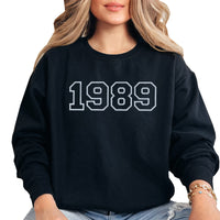 1989 Embroidered Comfort Colors Sweatshirt | Pullover | Birthday Year | Album Cover | Taylor | Vintage