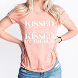 Kissed Kissed Kissed By The Sun Graphic Tee | Beach Please | Sunkissed | Summer Babe | Sunset Chaser
