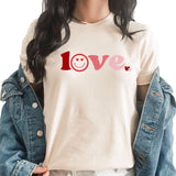 Pink Smile Love Graphic Tee | Valentine's Day | Love | Smiley | Heart | Valentine | Galantines | Date Night | Layering Tee | Cute | Romance