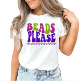 Beads Please Graphic Tee | Mardi Gras | Carnival | Beads | Parades | New Orleans | Fat Tuesday | Tee Shirt | Top