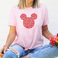 Mickey Hearts Graphic Tee | Mickey Mouse | Them Park | Disney | Mouse Ears | Valentine