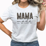 Mama Mode Graphic Tee | All Day | Every Day | Mama Mode | Mom life | Boy Mom | Girl Mom | Leopard Print