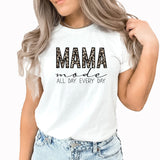 Mama Mode Leopard Print Graphic Tee | All Day Every Day | Mom Life | Mama | Mother