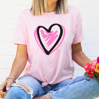 Single Pink Heart Graphic Tee | Valentine's Day | Heart | Love | Hearts | Valentine