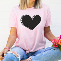 Charcoal Heart Graphic Tee | Valentine's Day | Valentine | Heart | Love