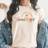 2nd Grade Teacher Graphic Tee | Daisy Teacher Grade | School Teacher | Elementary School | Second Grade