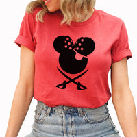 Pirate Mouse Graphic Tee | Pirate | Disneyland | Mouse Ears | Pirate | Theme Park | Minnie Mouse