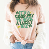 Good Day Lucky Day Graphic Tee | Lucky | Clover | Shamrock | St Patrick's Day | Lucky Vibes | Good Day